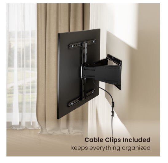 Brateck LPA79-464 ULTRA-SLIM FULL-MOTION TV WALL MOUNT For most 43'-90' TVs (Black) 250x632x432mm (LS)