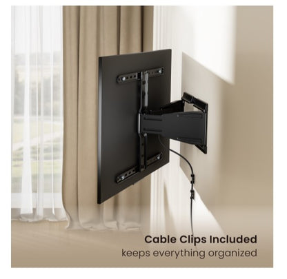 Brateck LPA79-464 ULTRA-SLIM FULL-MOTION TV WALL MOUNT For most 43'-90' TVs (Black) 250x632x432mm (LS)