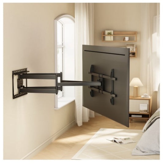 Brateck LPA84-486XL Extra Long Arm Full-Motion TV Wall Mount for most 43'-90' TVs Weight Capacity: 60kg, Fit Curved TV (LS)