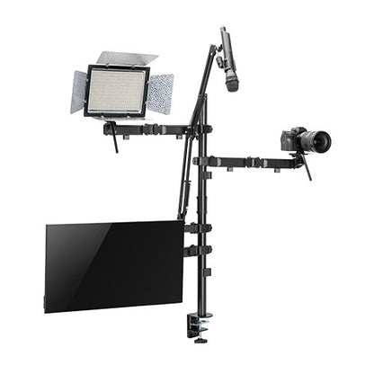 Brateck Single-Monitor All-in-One Studio Setup Desktop Mount Fix 17'-32' Up to 9kg, Fit Curved Monitor, 897x120x1000mm (LS)