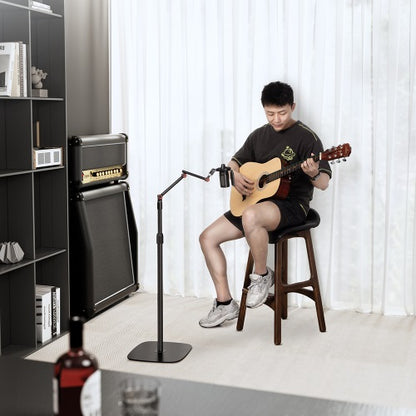 Brateck Stylish Height Adjustable Microphone Floor Stand(Matte Black & Light Gre
