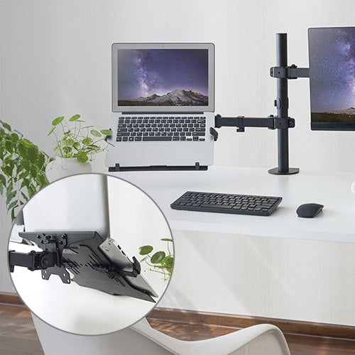 Brateck Steel Laptop Holder Fits10'-15.6' for most desk mounts with standard 75x75/100x100 VESA plate (LS)