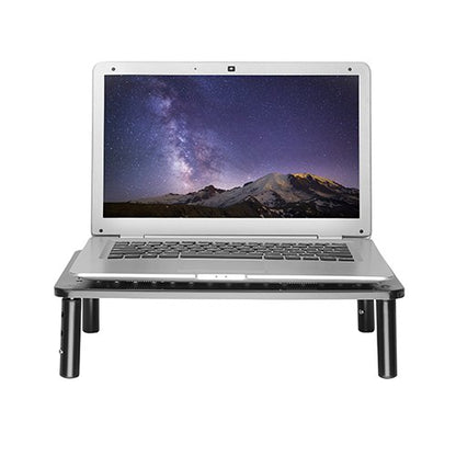Brateck Height Adjustable Steel Monitor/Laptop Stand (370x235x120mm) Fit Screen Size 13'-32' Weight CapacityUp to 20kg- Black