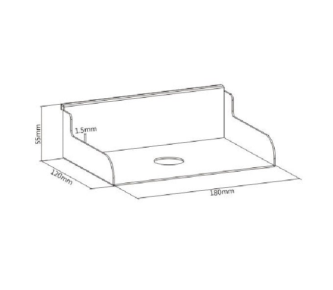 Brateck File Holder, Weight Capacity 3kg-Matte White, 180x120x55mm, Weight Capacity: 3kg (6.6lbs )(LS)