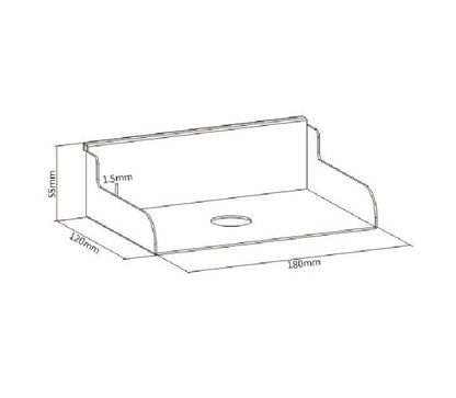 Brateck File Holder, Weight Capacity 3kg-Matte White, 180x120x55mm, Weight Capacity: 3kg (6.6lbs )(LS)