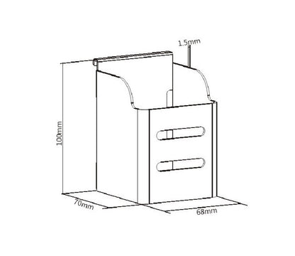 Brateck Pencil Cup , Dimensions 68x70x100mm, Weight Capacity:1kg, Make additional storage for less desktop clutter (LS)