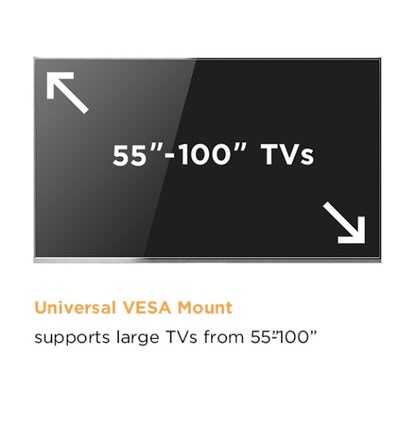 Brateck TTL14-68FR Motorized Wall Mount Stand, Designed for the Heaviest TV Fit Screen Size: 55'-100'up to120kg - Matte Blackï¼ˆLSï¼‰