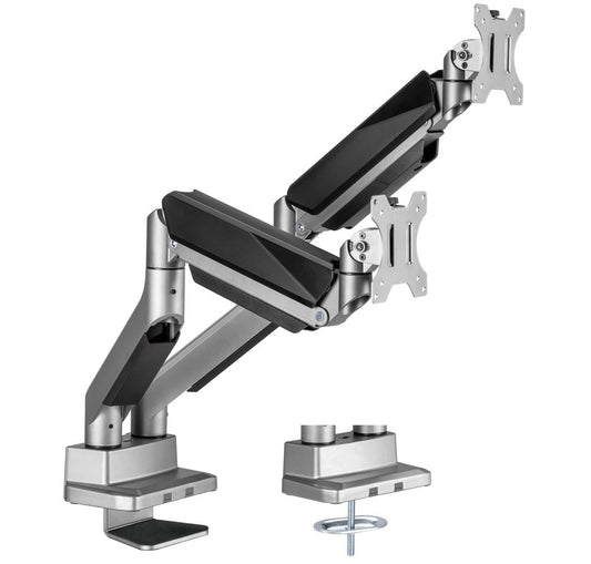 mbeat® activiva Heavy Duty Dual Monitor Screen Gas Spring Monitor Arm Support:For monitors 17'-35’’, each up to15kg.  Integrated 180° Rotation (LS)