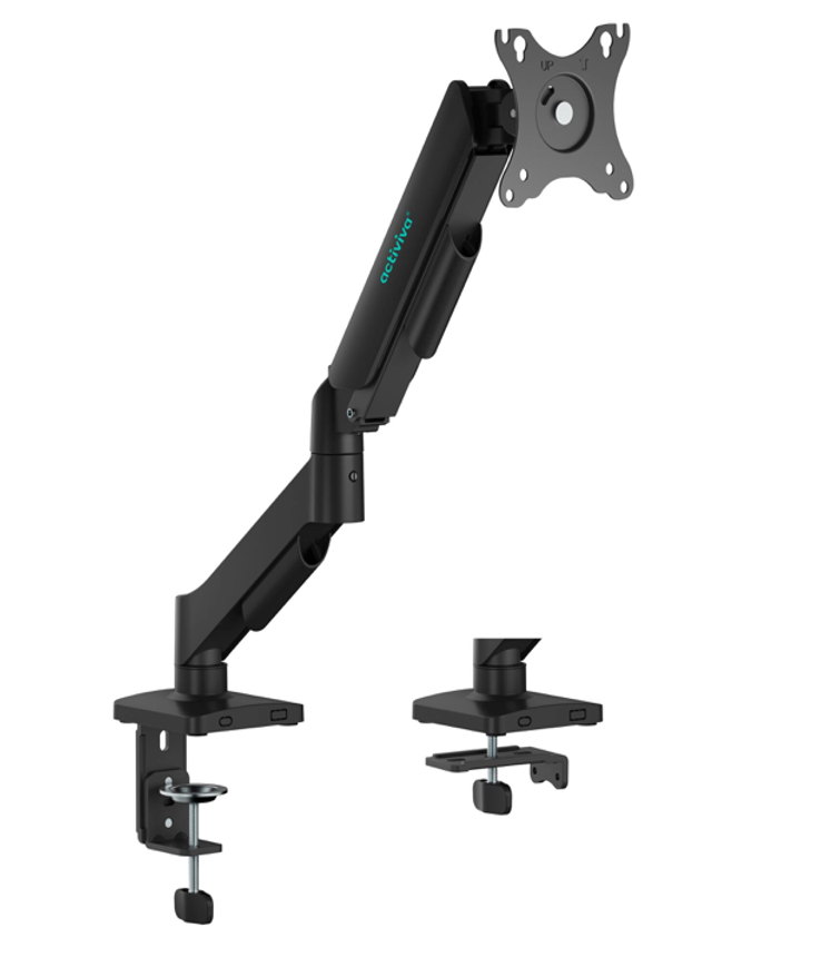 (LS)mbeatÂ® Activiva Ergolife Single-Screen Gas Spring Monitor Arm allows you to smoothly adjust the height angle and tilt of your screen with minimal