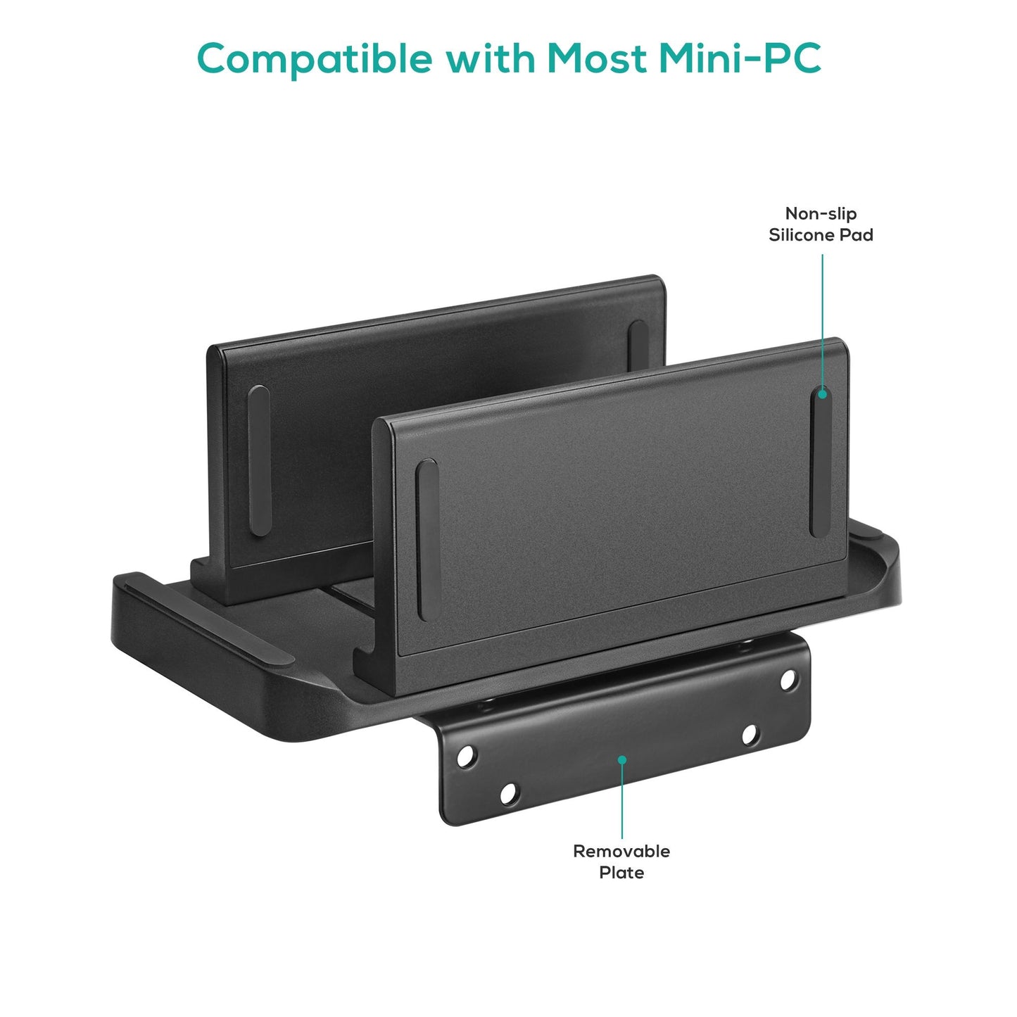 mbeatÂ® activiva Multifunctional Thin Client / NUC / Mini-PC Mount Stand  support devices weighing up to 3KG  Versatile Installation Adjustable Width