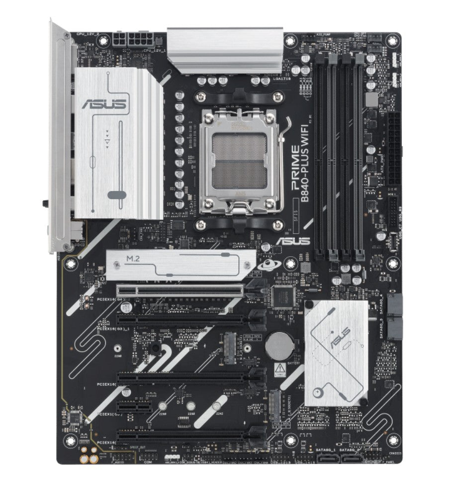ASUS AMD PRIME B840-PLUS WIFI-CSM (AM5) ATX Motherboard 4x DDR5 192GB, 1x PCIe 4