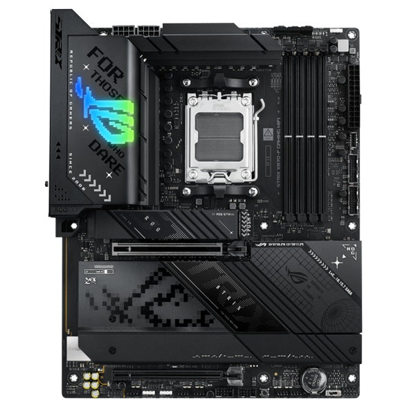 ASUS AMD ROG STRIX X870-F GAMING WIFI (AM5) ATX Motherboard, DDR5 192GB, 1x PCIe 5.0 x16 slot, 4 x M.2 slots, 2x SATA, Wi-Fi 7, 1 x HDMI, 1 x DP2