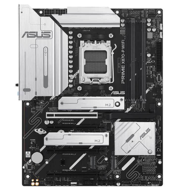ASUS AMD PRIME X870-P WIFI-CSM (AM5) ATX Motherboard 4x DDR5 198GB, 1x PCIe 5.0