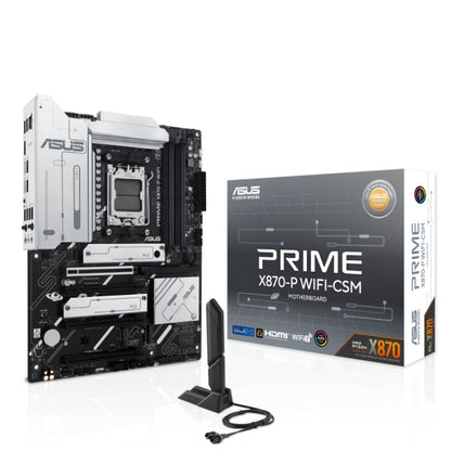 ASUS AMD PRIME X870-P WIFI-CSM (AM5) ATX Motherboard 4x DDR5 198GB, 1x PCIe 5.0