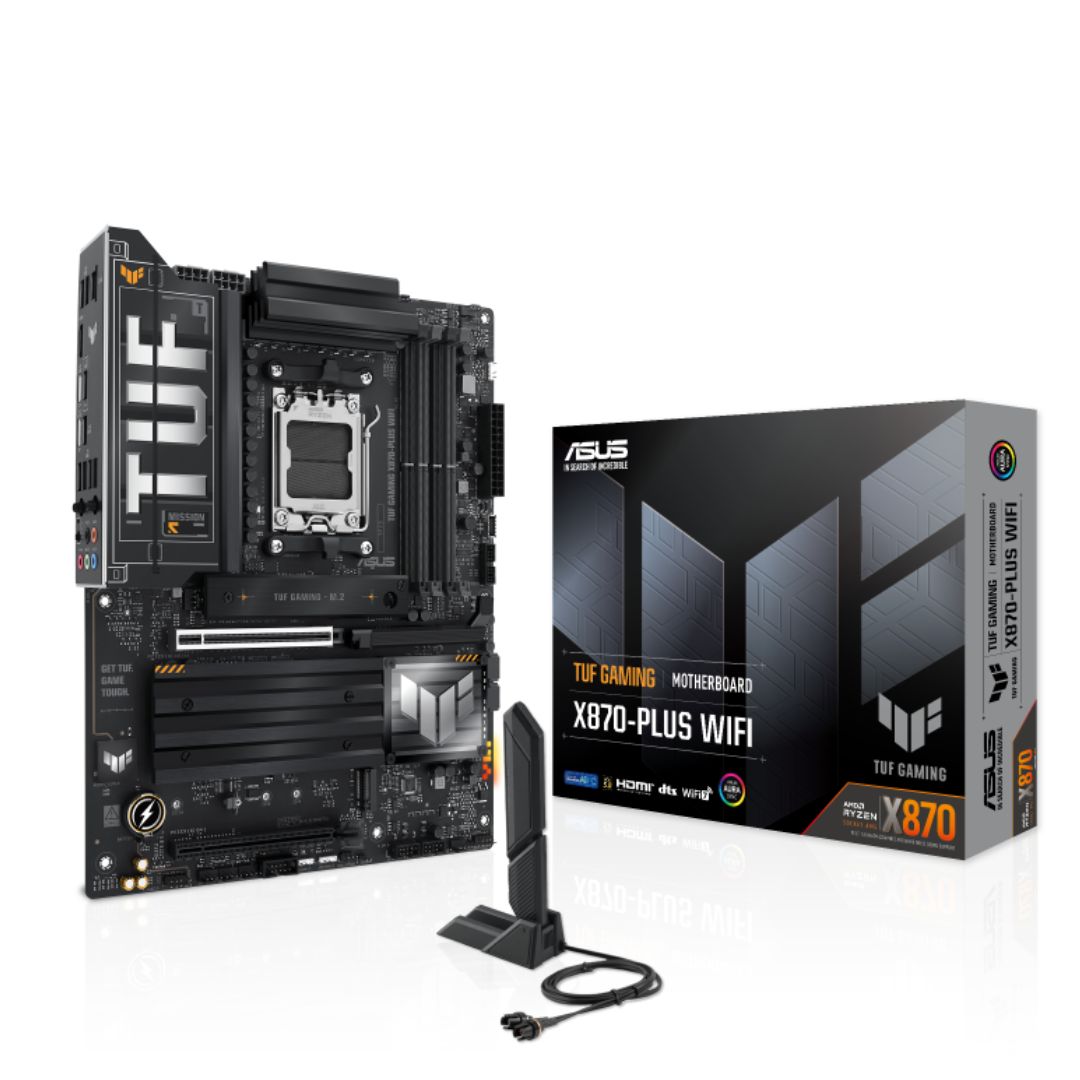 ASUS AMD TUF GAMING X870-PLUS WIFI (AM5) ATX Motherboard 4x DDR5 198GB, 1x PCIe