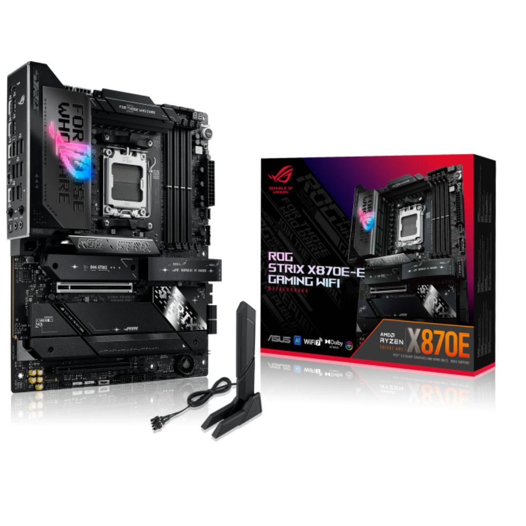 ASUS AMD ROG STRIX X870E-E GAMING WIFI (AM5) ATX Motherboard 4x DDR5 192GB, 1x P