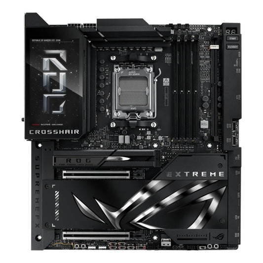 ASUS AMD ROG CROSSHAIR X870E EXTREME (AM5) E-ATX Motherboard, DDR5 256GB, PCIe 5.0, 5x M.2, 10GbE + 5GbE LAN, Wi-Fi 7, USB4, 2x PCIe 5.0 x16, 4x SATA