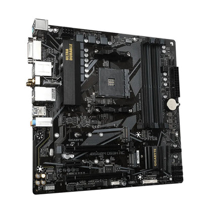 Gigabyte B550M DS3H AC AM4 Ryzen mATX Motherboard, 4x DDR4, 3x PCI-e, 2x M.2, 4x