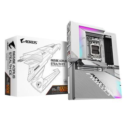 Gigabyte B650E AORUS STEALTH ICE AMD AM5 ATX Motherboard 4x DDR5~256GB,1x PCIe x