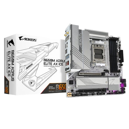 Gigabyte B650M AORUS ELITE AX ICE AMD B650 AM5 ATX Motherboard 4x DDR5~192GB,3x