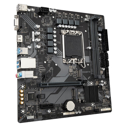 Gigabyte B760M H DDR4 Intel LGA 1700 m-ATX Motherboard, 2x DDR4 ~64GB, 1x PCI-E x16, 2x M.2, 4x SATA, 3x USB 3.2, 2x USB 2.0,