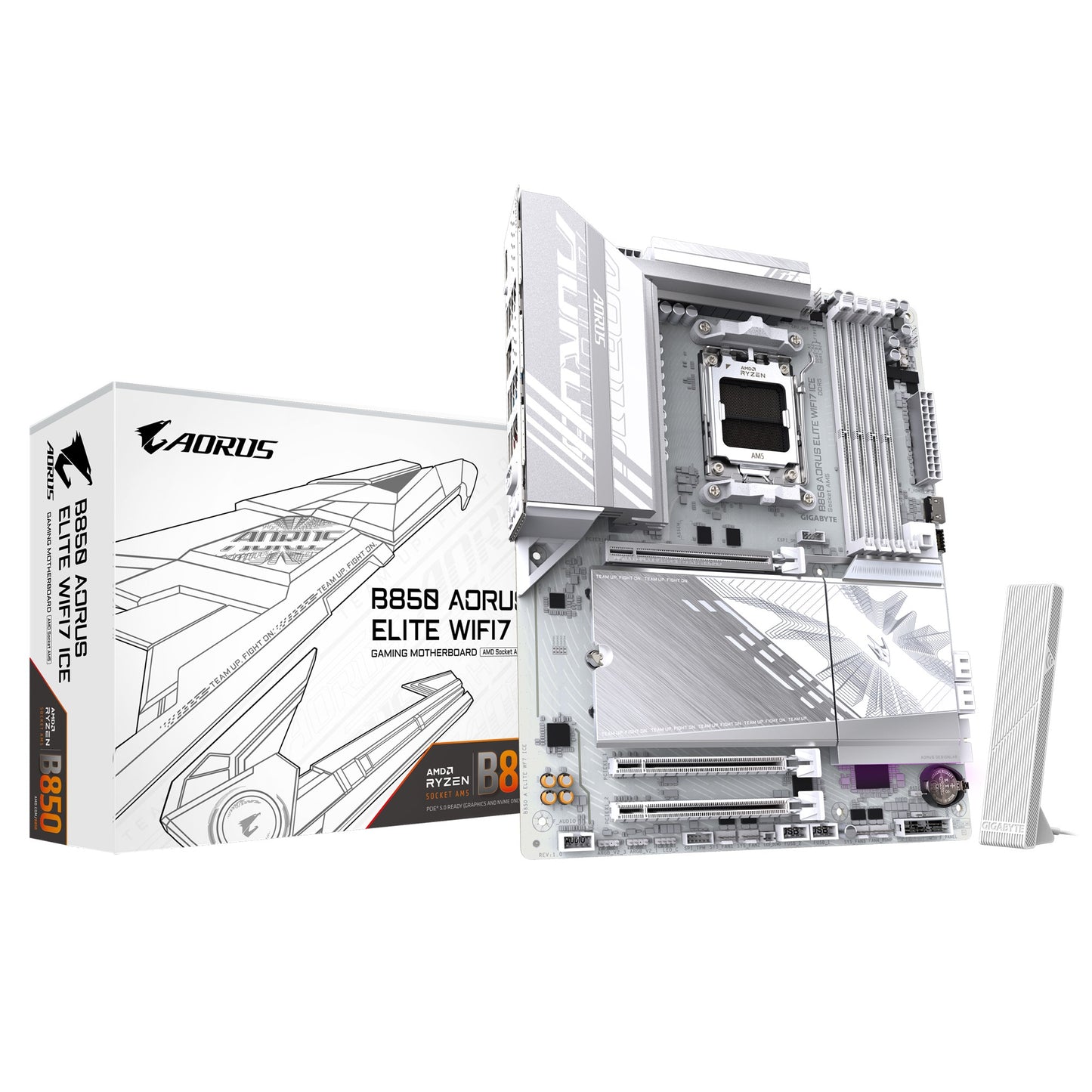 Gigabyte B850 A ELITE WF7 ICE 1.0 , AMD AM5, 1 x HDMI, 3 x PCI Express x16, 3 x