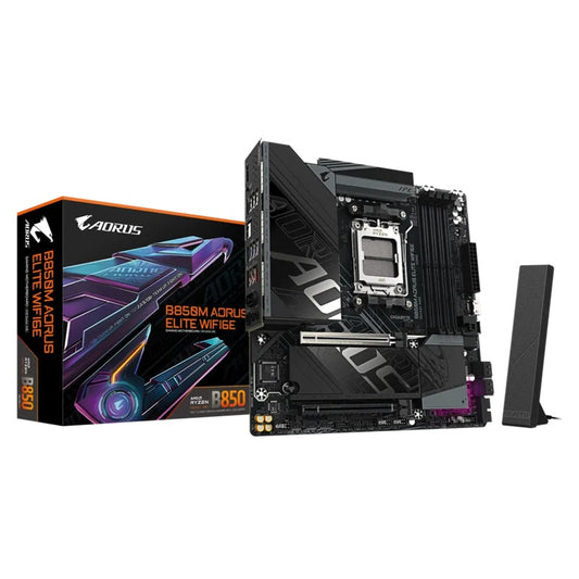 Gigabyte B850M A ELT WF6E, AM5 board with B850 chipset, DDR5 256GB, 16x PCIe5, dual M.2, 2.5GbE, Wi-Fi 6E, DP, rich USB SATA, 7.1 audio support