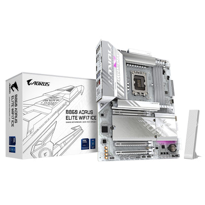 Gigabyte M/B B860 A ELITE WF7 ICE 1.0, Intel ® B860, 4 x DDR5 up to 256 GB, 2x