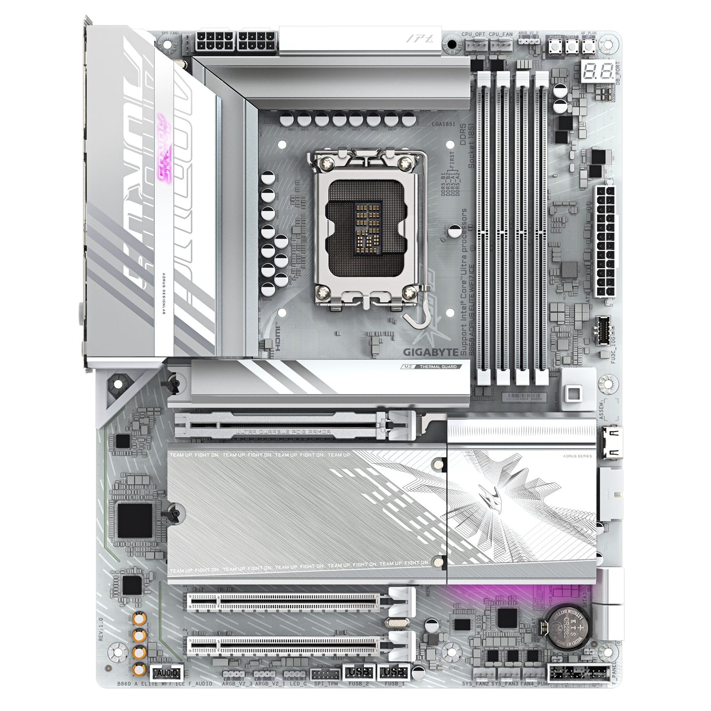 Gigabyte M/B B860 A ELITE WF7 ICE 1.0, Intel ® B860, 4 x DDR5 up to 256 GB, 2x