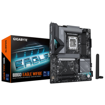 Gigabyte M/B B860 EAGLE WIFI6E 1.0,  Intel ® B860, 4 x DDR5 up to 256 GB, 1x HD