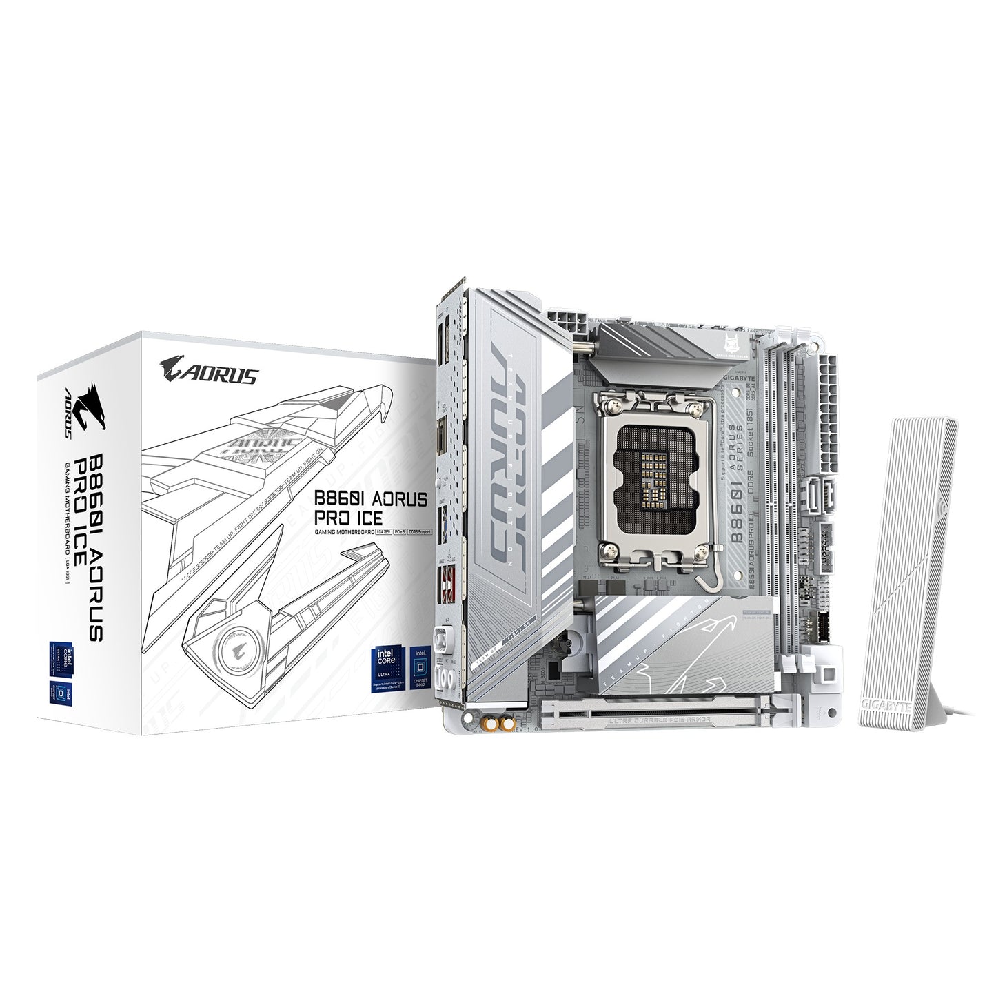 Gigabyte M/B B860I AORUS PRO ICE 1.0, Intel ® B860, 4 x DDR5 up to 128 GB, 1x H
