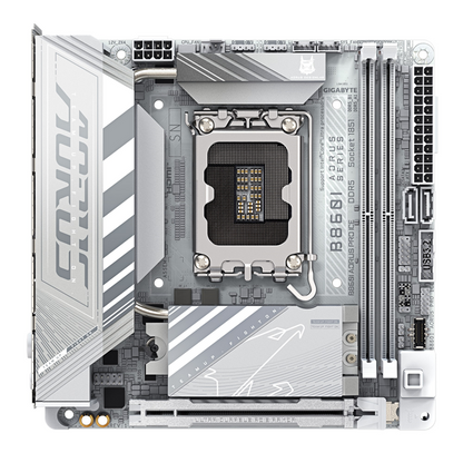 Gigabyte M/B B860I AORUS PRO ICE 1.0, Intel ® B860, 4 x DDR5 up to 128 GB, 1x H