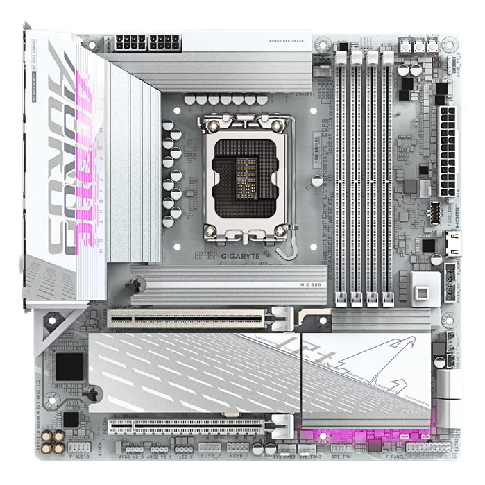 Gigabyte M/B B860M A ELT WF6E ICE 1.0, Intel ® B860, 4 x DDR5 up to 256 GB, 2x