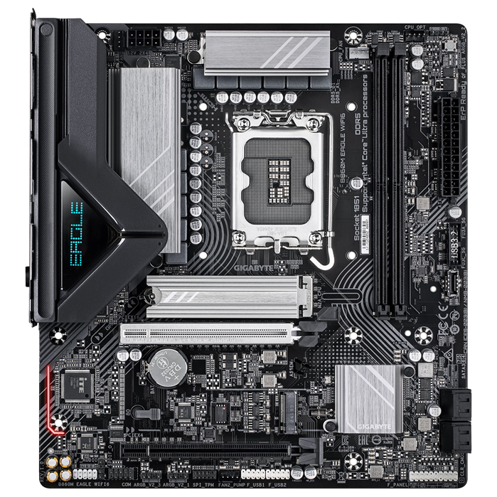 Gigabyte M/B B860M EAGLE WIFI6 1.0, Intel Â® B860, 2 x DDR5 up to 128 GB, 1x HDMI, 2 x PCI Express x16, 2 x M.2, 4 x SATA, 5x USB 3.2