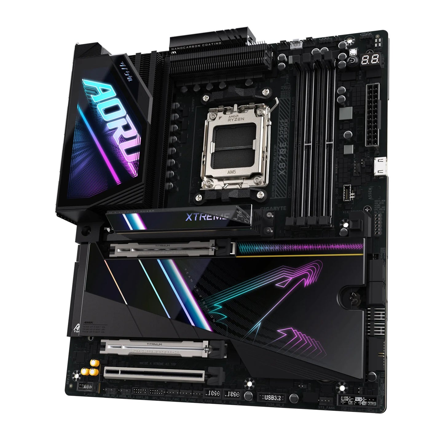 Gigabyte X870E AORUS XTREME AI TOP AMD AM5 ATX Motherboard 4x DDR5~256GB,3x PCIe