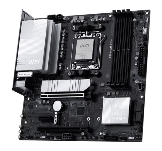 MSI PRO B850M-A WIFI, AM5, 4x DDR5 256GB, 1x HDMI, 1x PCI-E x16 slot, 3x M.2,4x USB2.0, 3x USB C, Wi-Fi 7