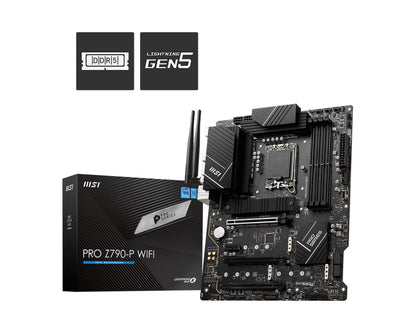 MSI PRO Z790-P WIFI Intel LGA 1700 ATX  Motherboard, 4x DDR5 128GB, 1x PCI-E x 1