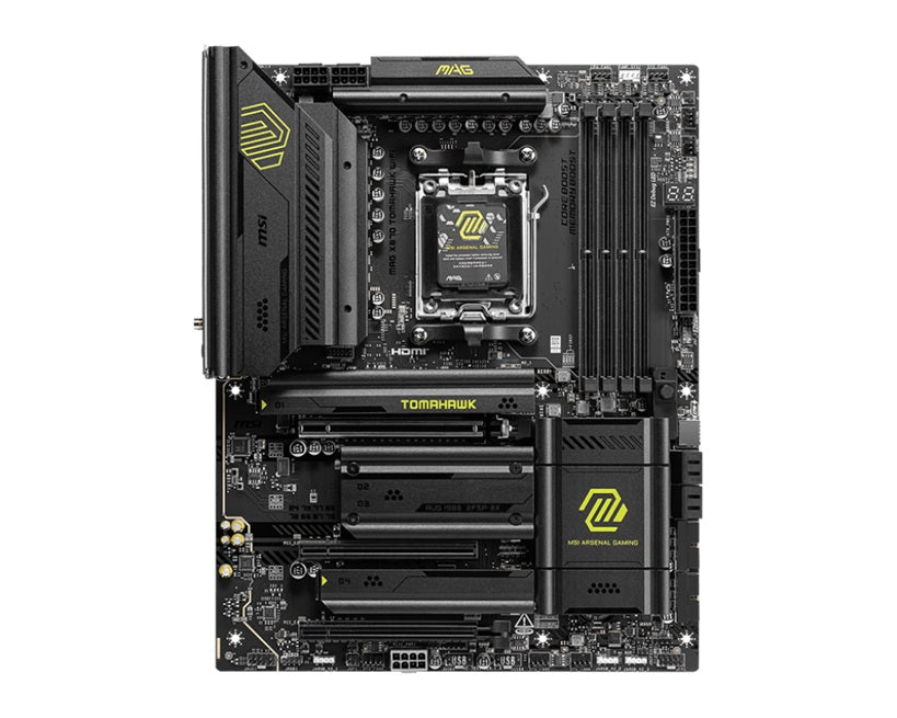 MSI MAG X870 TOMAHAWK WIFI, AMD AM5 ATX Motherboard 4x DDR5~256GB, 3x PCIe x16,