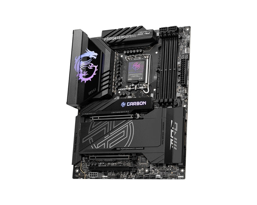 MSI MPG Z890 CARBON WIFI INTEL Z890  Motherboard, 4x DDR5 256GB, 3x PCI-E x 16, 5x M.2, 4x SATA 6G, 10x USB 3, 3x USB-C