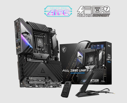 MSI MEG Z890 UNIFY-X, INTEL Z890, 2x DDR5 128GB, 3x PCI-E x16 slot, 1x PCI-E x1, 6x M.2,6x SATA,  4x USB 2.0, IntelÂ® Killerâ„¢ BE1750x Wi-Fi 7