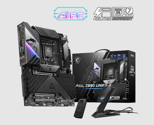 MSI MEG Z890 UNIFY-X, INTEL Z890, 2x DDR5 128GB, 3x PCI-E x16 slot, 1x PCI-E x1, 6x M.2,6x SATA,  4x USB 2.0, IntelÂ® Killerâ„¢ BE1750x Wi-Fi 7