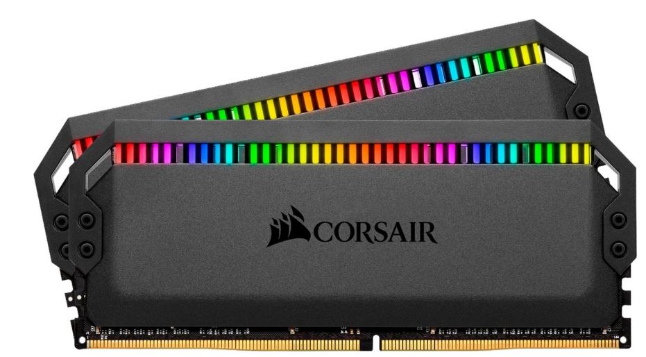 Corsair Dominator Platinum RGB 32GB (2x16GB) DDR4 3200MHz C16 XMP 2.0 Black Desk