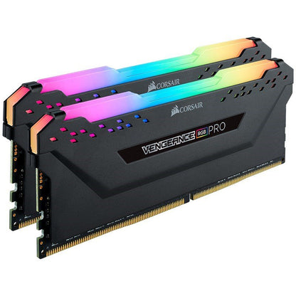 Corsair Vengeance RGB PRO 16GB (2x8GB) DDR4-3200 C16 Desktop Gaming Memory — Black