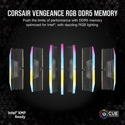 Corsair Vengeance RGB 32GB (2x16GB) DDR5 DRAM 6000MT/s CL38 Memory Kit â€” Black