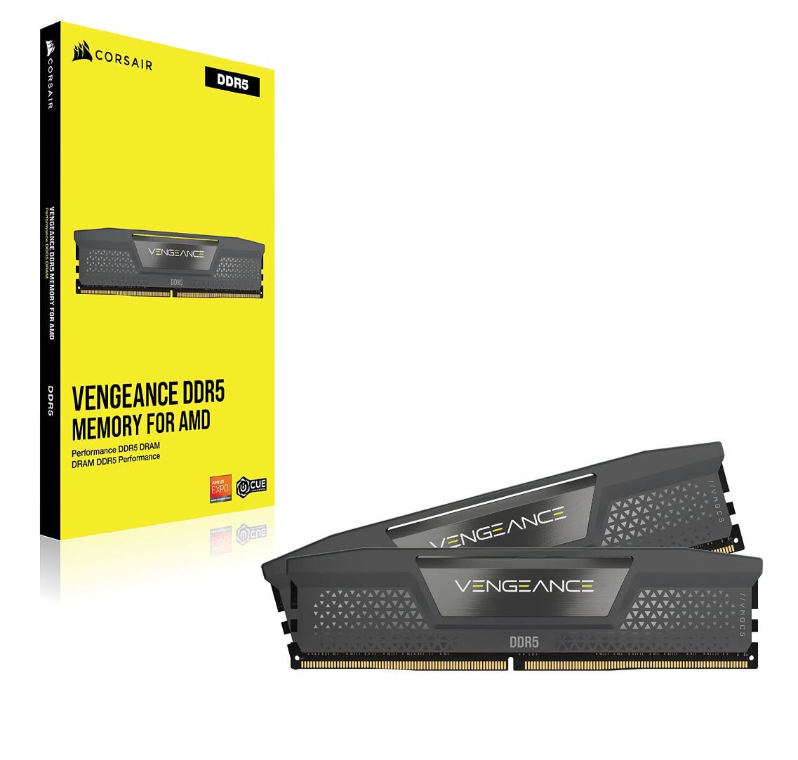Corsair Vengeance 32GB (2x16GB) DDR5 DRAM 6000MT/S CL30 AMD EXPO & Intel XMP Mem