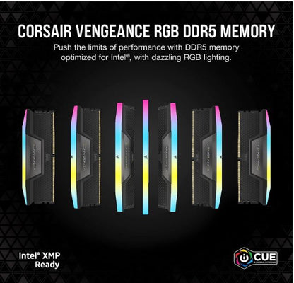 Corsair Vengeance RGB 32GB (2x16GB) DDR5 UDIMM 6000MHz C30 1.4V Desktop Gaming M