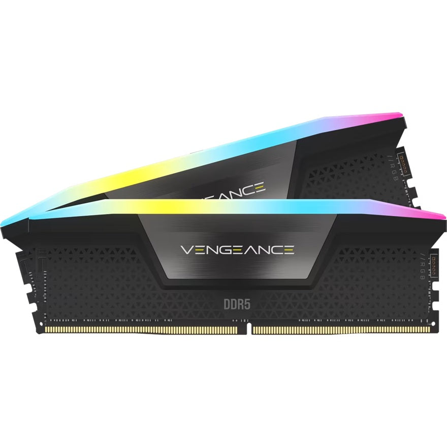 Corsair Vengeance RGB 64GB (2x32GB), DDR5-6000, CL40, 1.35V, XMP 3.0, RGB, UDIMM, Aluminum Heatspreader, Intel 700/800 Series compatible