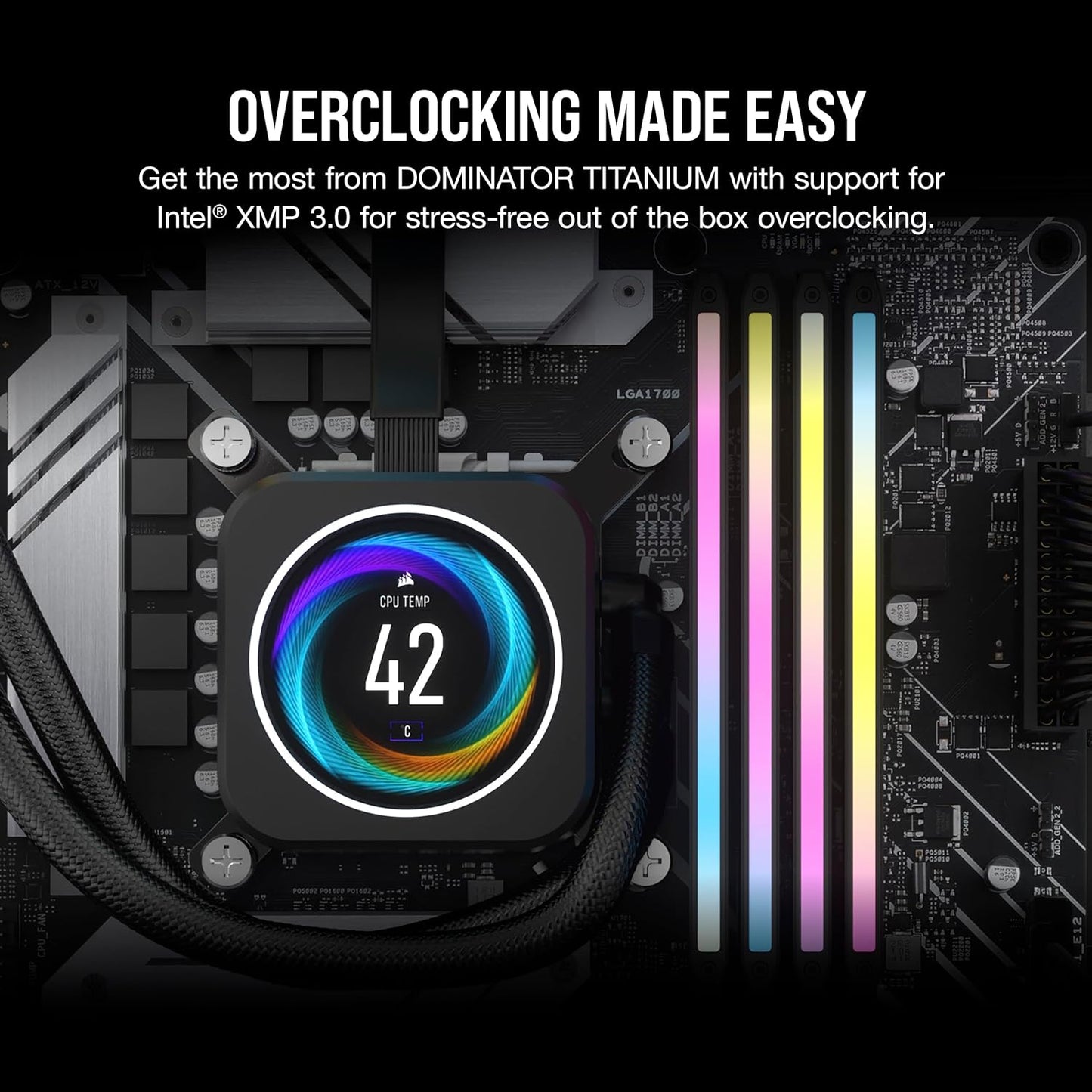 Corsair DOMINATOR® TITANIUM RGB 32GB (2x16GB) DDR5 DRAM 6400MT/s CL32 Intel XMP