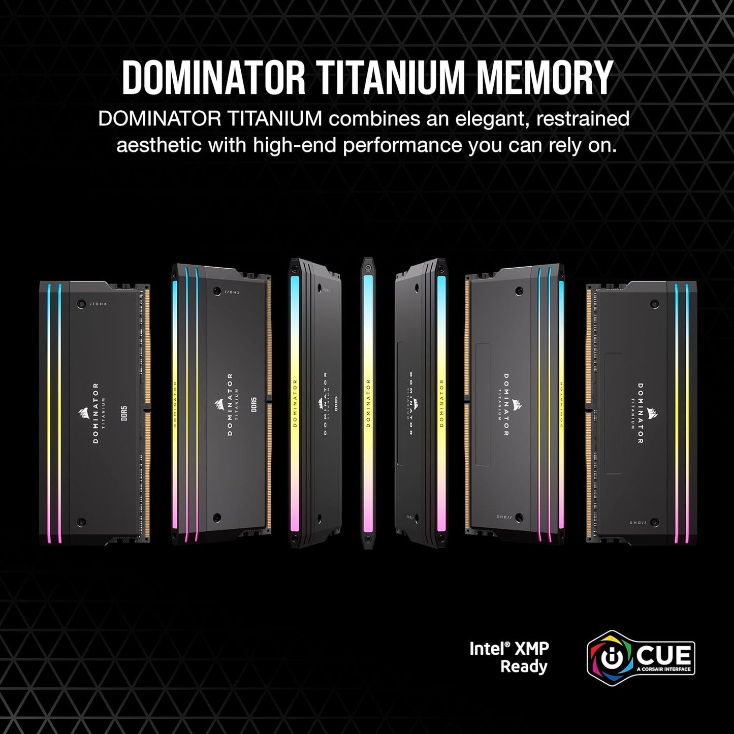 Corsair DOMINATOR® TITANIUM RGB 32GB (2x16GB) DDR5 DRAM 7000MT/s CL34 Intel XMP