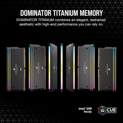 Corsair DOMINATOR® TITANIUM RGB 32GB (2x16GB) DDR5 DRAM 7000MT/s CL34 Intel XMP